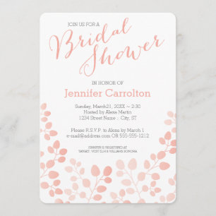 Modern Botanical Bridal Shower Invitation