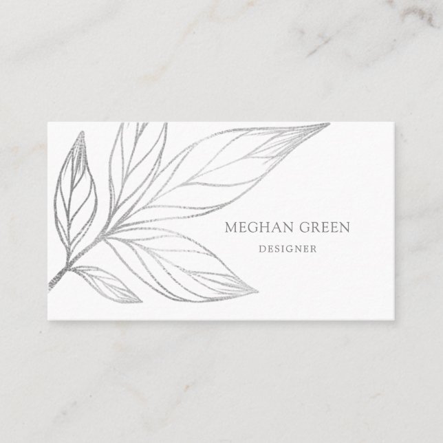 Modern Botanical Business Card (Front)