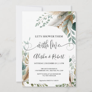 Modern Botanical Couples Shower Invitation