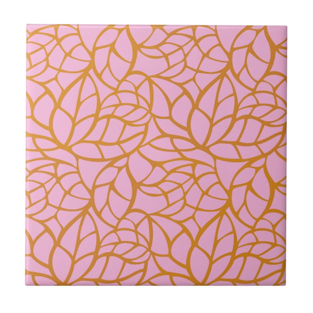 Modern Botanical Decorative Tile | Ceramic Tile (Front)