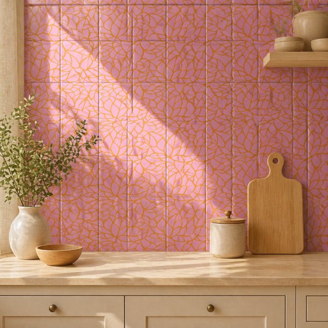 Modern Botanical Decorative Tile | Ceramic Tile (Kitchen)