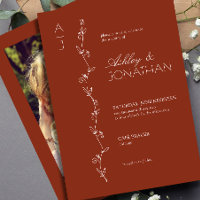 Modern Botanical Divider Wedding Redwood Photo