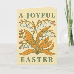 Modern Botanical Easter Blessings Card