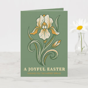 Modern Botanical Easter Blessings Card
