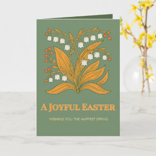 Modern Botanical Easter Blessings Card