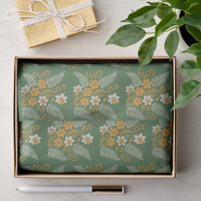 Modern Botanical Easter Blessings Tissue Paper (Gift)