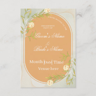 Modern Botanical Engagement Party Invitation