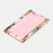 Modern Botanical Floral Abstract Art To Do List