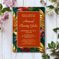Modern Botanical Floral Charity Event Gala Party