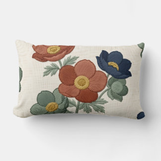 Modern Botanical Floral Throw Pillow