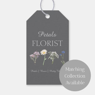 Modern Botanical Florist Branding Pastel Flower Gift Tags