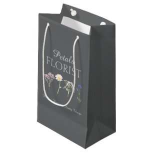 Modern Botanical Florist Branding Pastel Flower Small Gift Bag