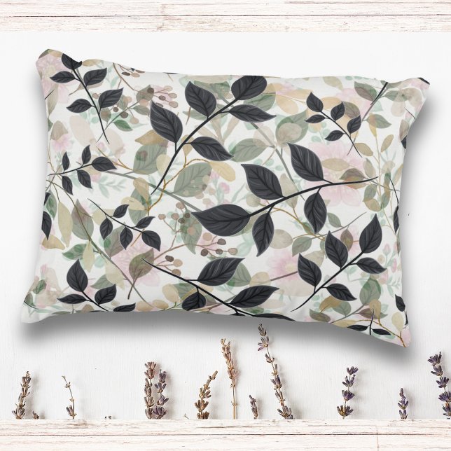 Modern Botanical Layers Of Leaves Decorative Cushion (Creator Uploaded)