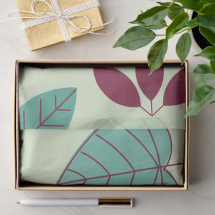 Modern Botanical Leaf Pattern Tissue Paper