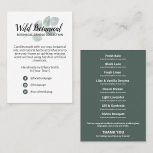 Modern Botanical Leaf Product Range Business Card