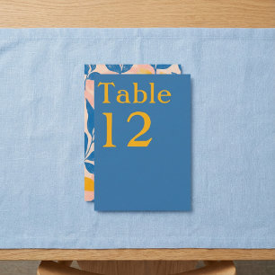 Modern Botanical leafy Table Number Card