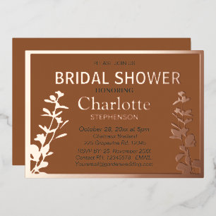 Modern Botanical Leaves Bridal Shower