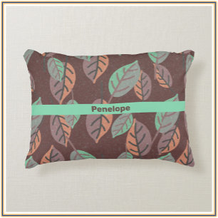 Modern Botanical Leaves Pattern Decorative Cushion