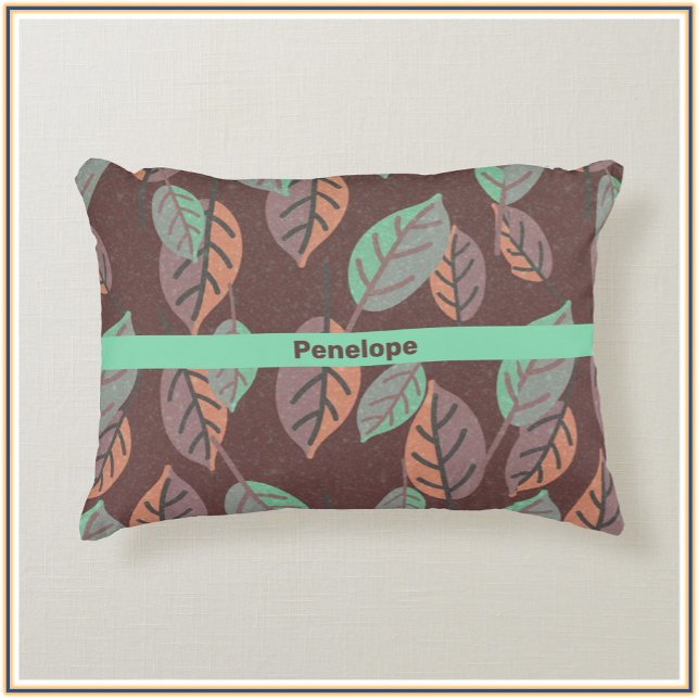 Modern Botanical Leaves Pattern Decorative Cushion (Creator Uploaded)