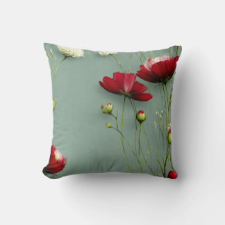 Modern Botanical Minimalist Subtle Floral Pattern  Cushion
