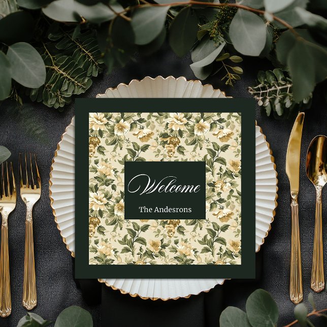 Modern Botanical Napkins Sage Green Luxury Look (Modern Botanical Napkins Sage Green Luxury Look)