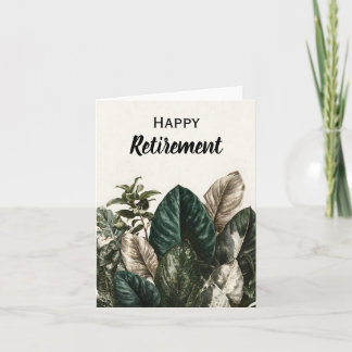 Modern Botanical Print of Tropical Leaves Note Card
