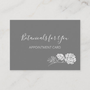 Modern Botanical Script and Drawn Flowers Business Card
