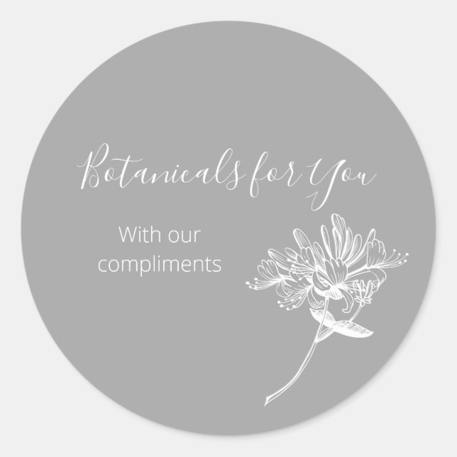 Modern Botanical Script and Honeysuckle Sticker (Front)