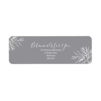 Modern Botanical Script Return Address Label