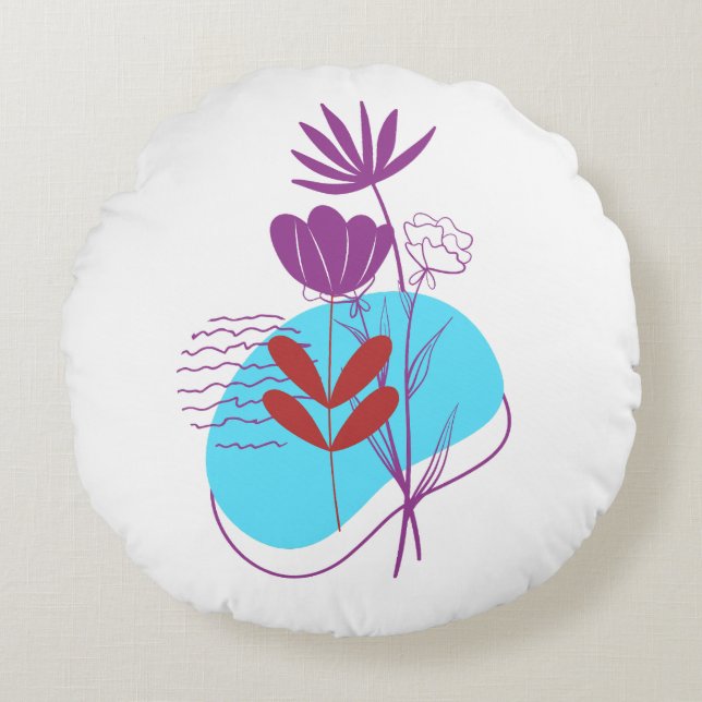 Modern Botanical Throw Pillow for Home Decor (Front)
