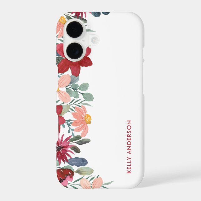 Modern Botanical Trendy Monogrammed Foliage Cover (Back)