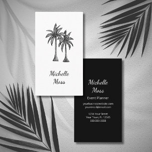 Modern Botanical Tropical Palm Trees Ilustration Business Card