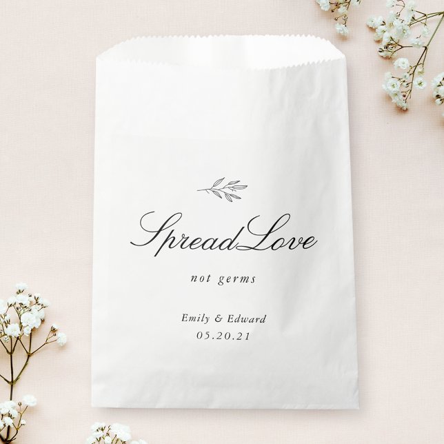 Modern Botanical Wedding Bridal Shower Face Mask Favour Bags (Creator Uploaded)