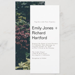 Modern Botanical Wedding Invitation: II Invitation