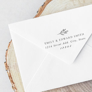 Modern Botanical Wedding Return Address Self-inkin Self-inking Stamp