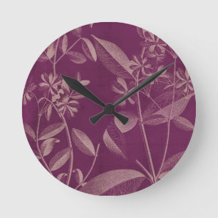 Modern Botany III Round Clock
