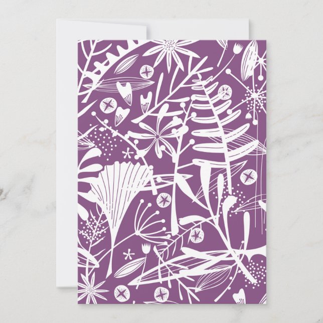 Modern Botatanical Floral Purple (Front)