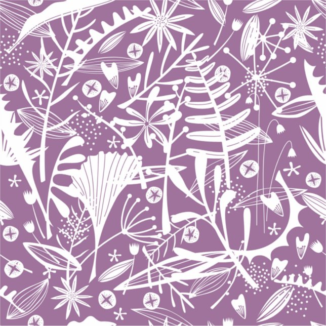 Modern Botatanical Floral Purple (Front)