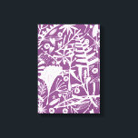 Modern Botatanical Floral Purple Canvas Print<br><div class="desc">Purple and white modern floral botanical pattern.  Original art by Nic Squirrell.</div>