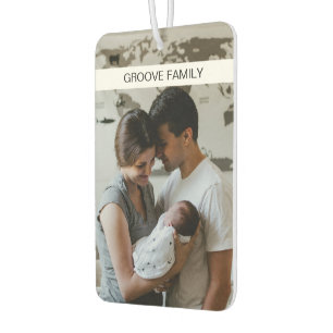 Modern Both Sides Family Photo Custom Unique Car Car Air Freshener
