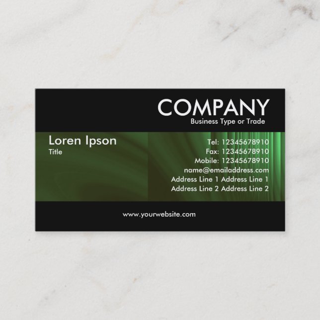Modern - Bottle Green Business Card (Front)
