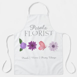 Modern Boutique Florist Business Branding Apron