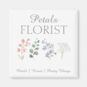 Modern Boutique Florist Business Branding  Magnet