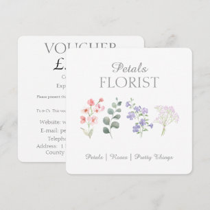 Modern Boutique Florist Business Branding Voucher