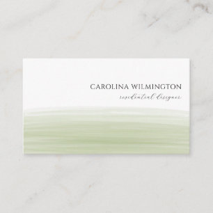 Modern Boutique Sage Green Watercolor Business Enclosure Card