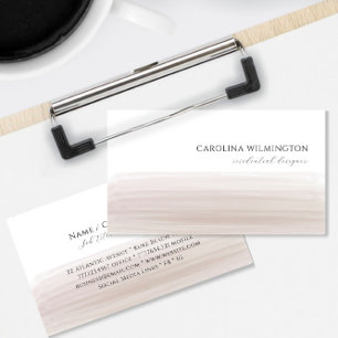 Modern Boutique Sandy Brown Watercolor Business Enclosure Card