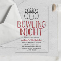 Modern Bowling Night Birthday Party