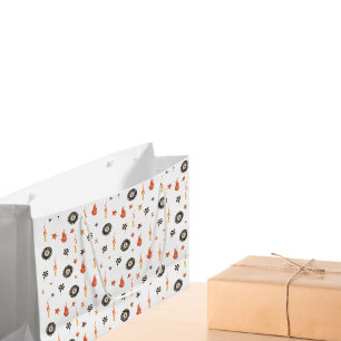 Modern Boys Trucks Racing Checkers Watercolor  Large Gift Bag