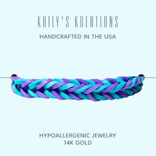 Modern Bracelet Display Light Blue Square Business Card