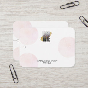 Modern Bracelet Display With Logo Pink Circles Business Card